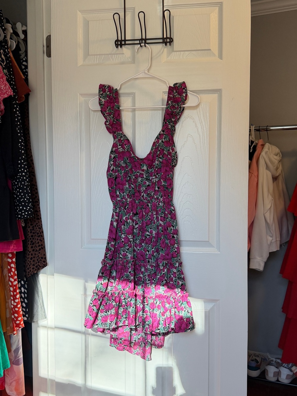 Floral Ruffle Mini Dress